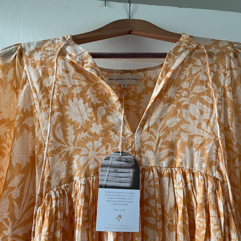 Daughters of India Midi Kyra NWT Medium Tangerine